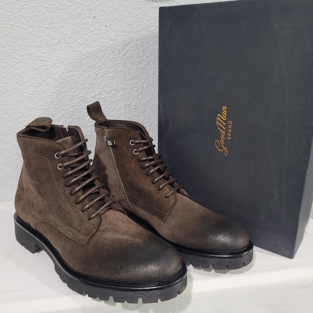 Good Man Brand Modern City Leather Ankle Boots •Made in Italy 10.5 M